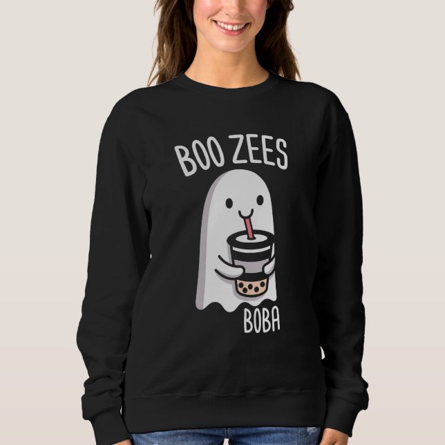 Moletom Boo Zees Boba Fantasma – Fã de Bubble Tea Fofo e A (Frente)