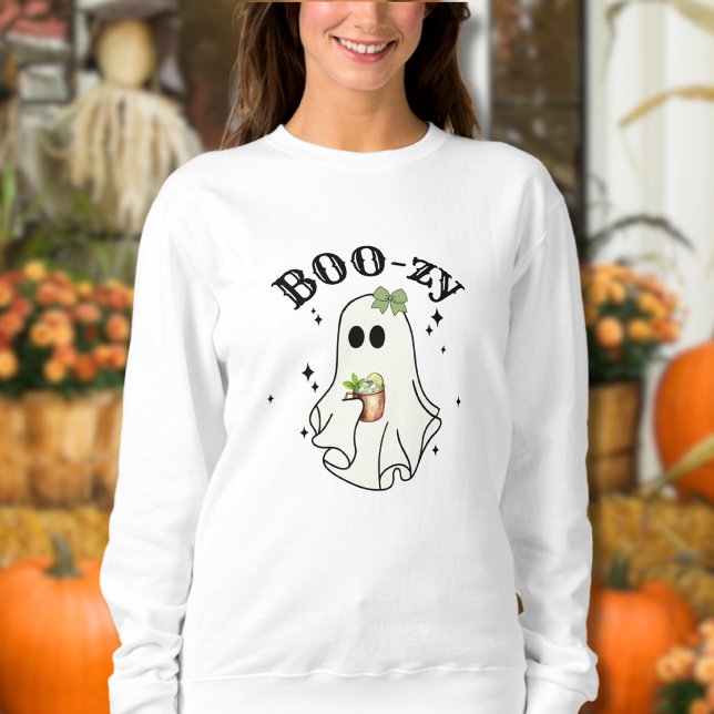Moletom Boo zy Moscou Mule Cute Ghost Halloween (Boo-zy Moscow Mule Cute Ghost Halloween sweatshirt)