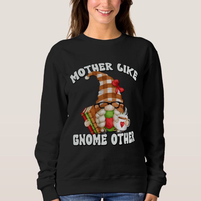 Moletom Book  Gnome Mom Saying For Tea  Grandma Librarian (Frente)