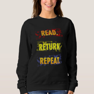 Moletom Book Librarian Read Return Repeat Reading