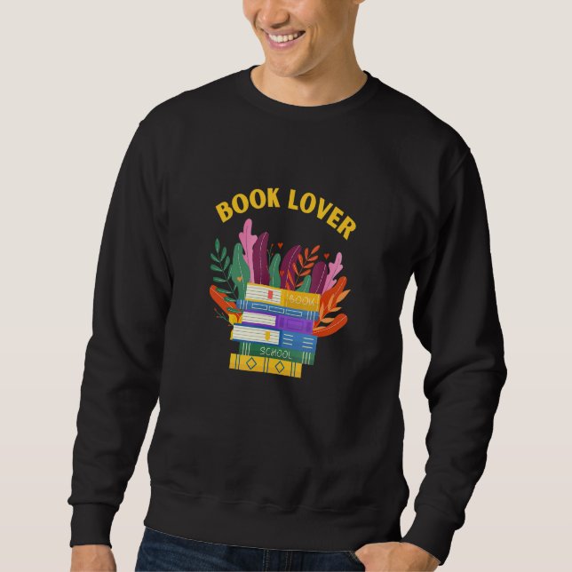 Moletom Book Lover Plants love Big Books Read (Frente)