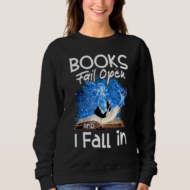 Moletom Books Fail Open And I Fall In (Frente)