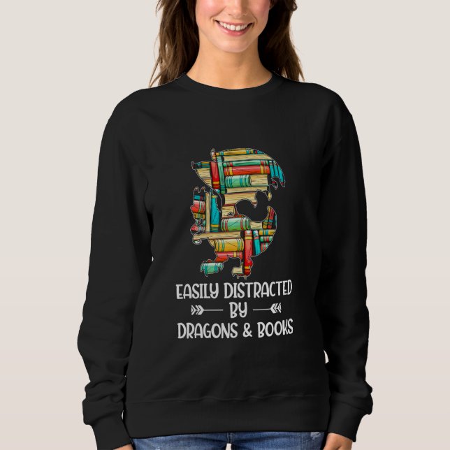 Moletom Bookworm Idea Animal Reader Book Dragon (Frente)