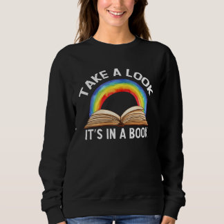 Moletom Bookworm Vintage Retro Rainbow Take a Look It s in