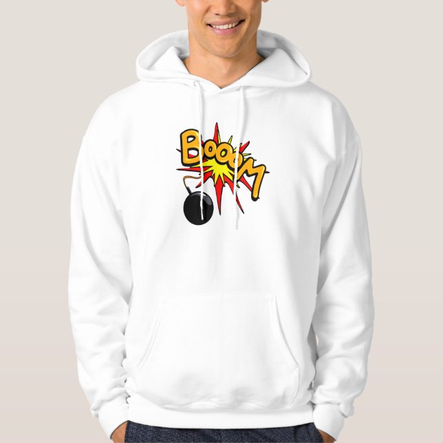 Moletom Boom! Hoodie, ilustração engraçada (Frente)