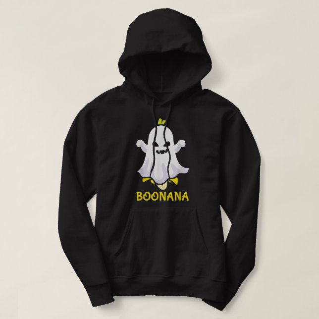 Moletom Boonana Banana Ghost Funny Scary Cute Halloween Co (Frente do Design)
