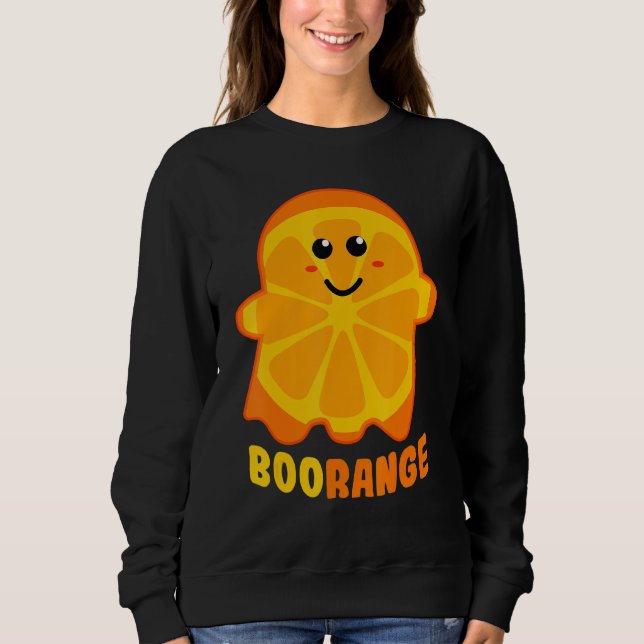 Moletom Boorange Laranja Fantasma Engraçada Boo Comida Hal (Frente)