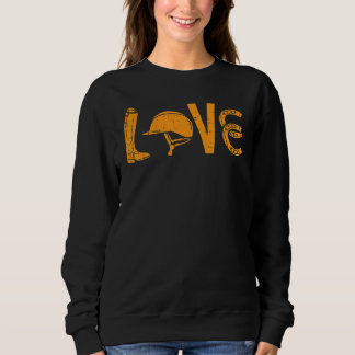 Moletom Boots Helmet Horserrading Love Riding Horse Equest