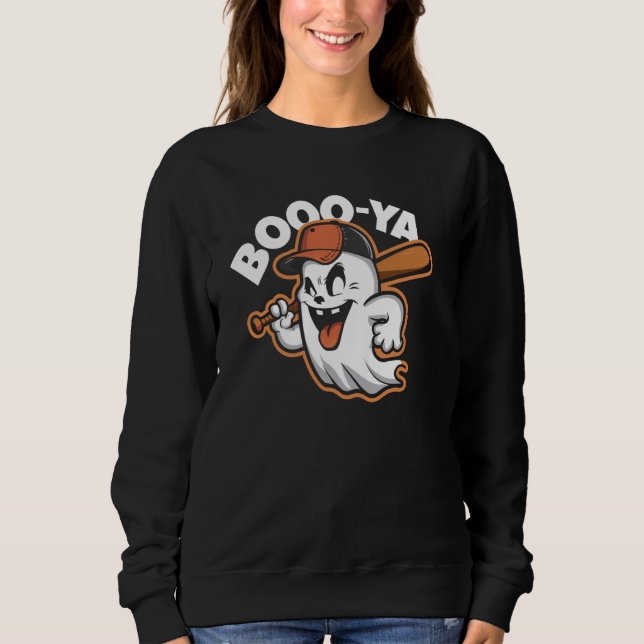 Moletom Booya, Spooky Ghost Halloween Baseball (Frente)