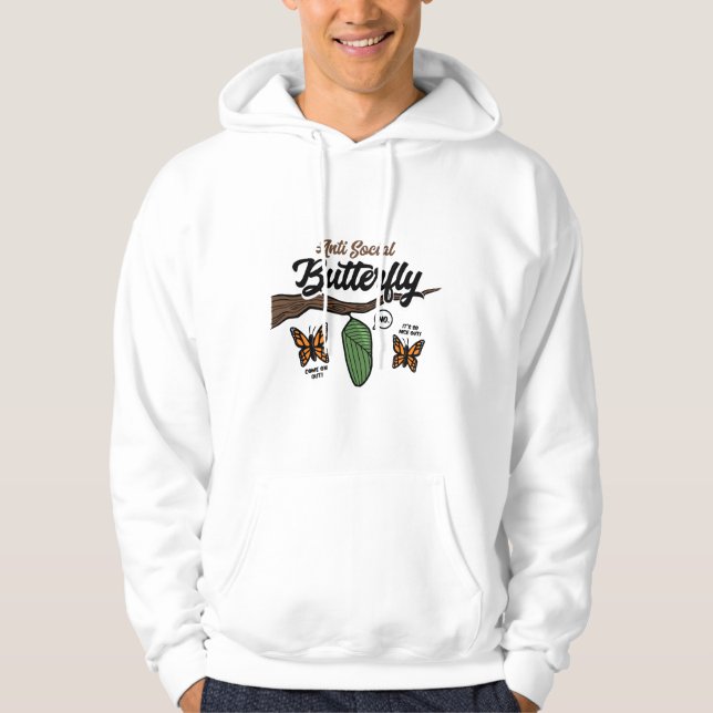 Moletom Borboleta Anti Social (Frente)