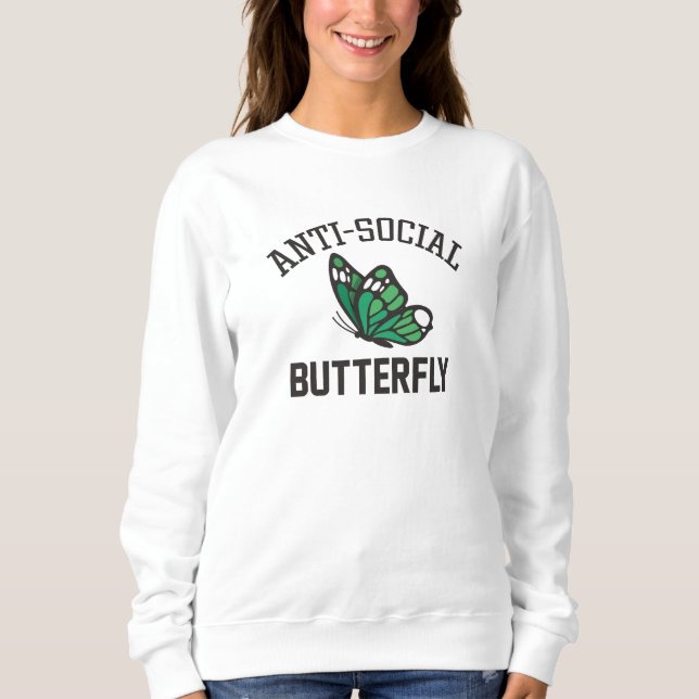 Moletom Borboleta Anti-Social (Frente)