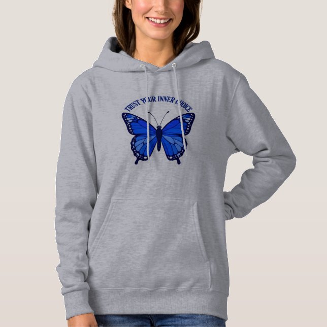 Moletom Borboleta Azul Confie em Sua Escolha Inter (Frente)