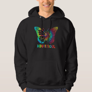 Moletom Borboleta bonito Hippie Soul com Sinais de Paz Hip