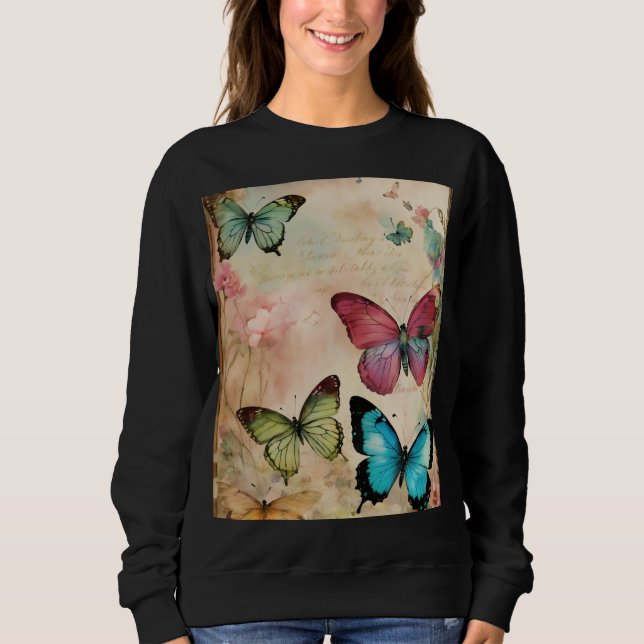 Moletom Borboleta Caveira Steampunk – Rua Abstrata de Luxo (Frente)