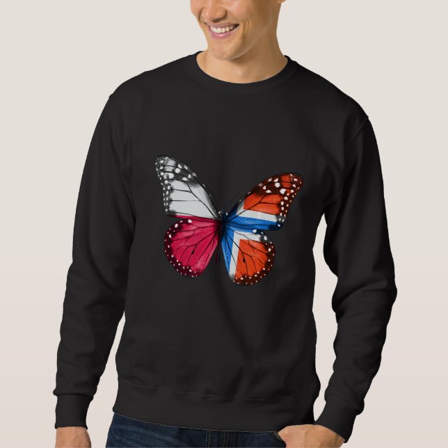 Moletom Borboleta de Bandeira da Noruega polonesa (Frente)