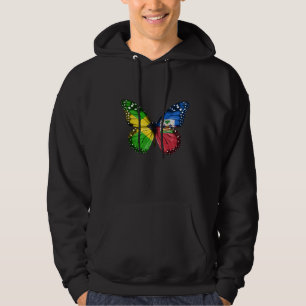 Moletom Borboleta de Bandeira do Haiti-jamaicano