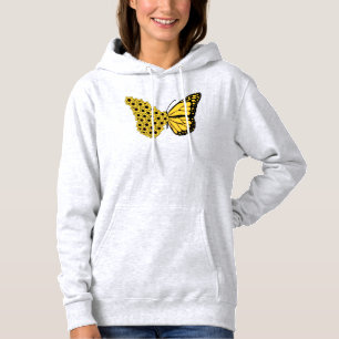 Moletom borboleta de girassol vintage mulheres monarca