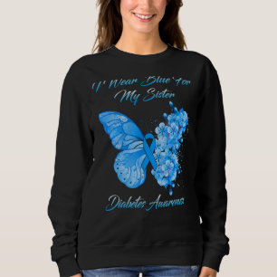 Moletom Borboleta Eu Visto Azul Para Minha Irmã Diabetes C
