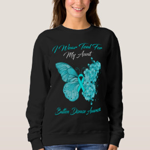 Moletom Borboleta Eu Visto Teal Para Minha Tia Batten Doen