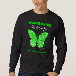 Moletom Borboleta Eu Visto Verde Para Minha Avó Ferida Cer