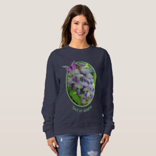 Moletom Borboleta Flor de Wisteria Roxa Personalizada