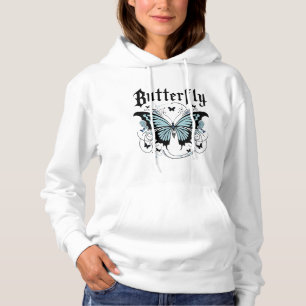 Moletom Borboleta Gótica Mulheres Gráficas Hoodie