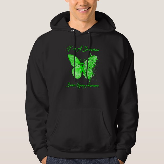 Moletom Borboleta Iu2019m A Survivor Brain Injúri (Frente)
