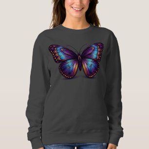 Moletom Borboleta Neon de Luxo Feminina