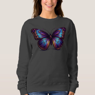 Moletom Borboleta Neon de Luxo Feminina