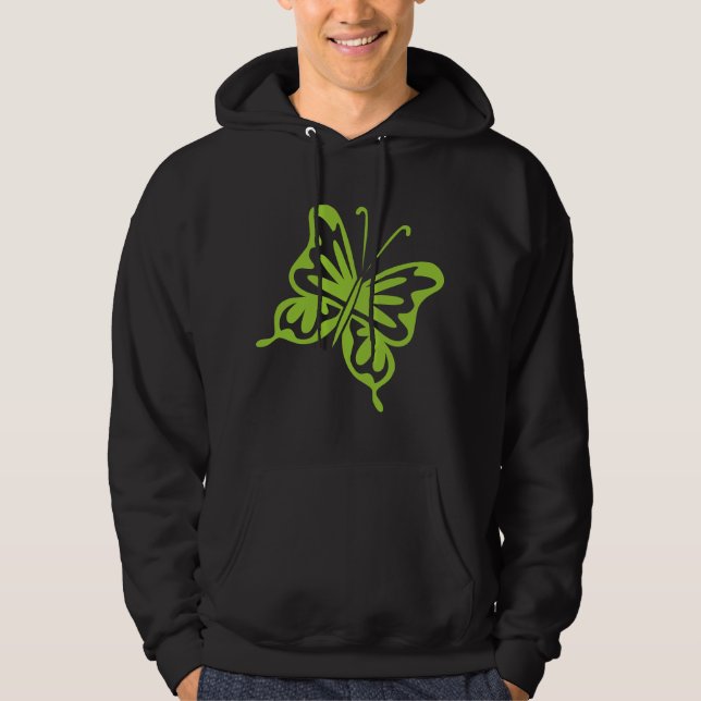 Moletom Borboleta Retro - verde marciano (Frente)