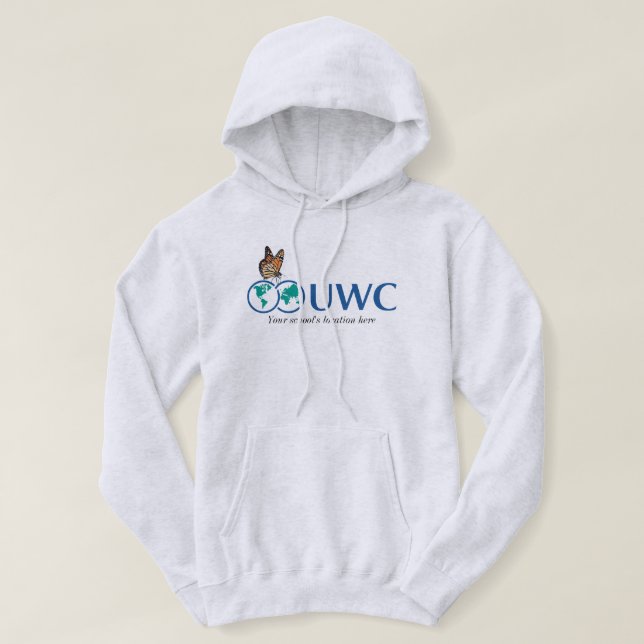 Moletom Borboleta UWC frontal e traseira personalizada (Frente do Design)