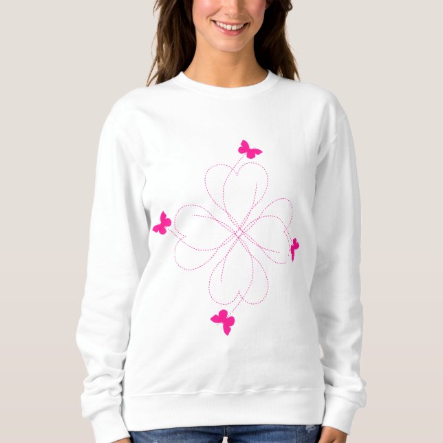 Moletom Borboletas rosa (Frente)