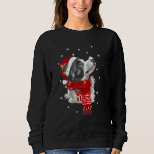 Moletom Border Collie Christmas Scarf Xmas Snow Papais noe