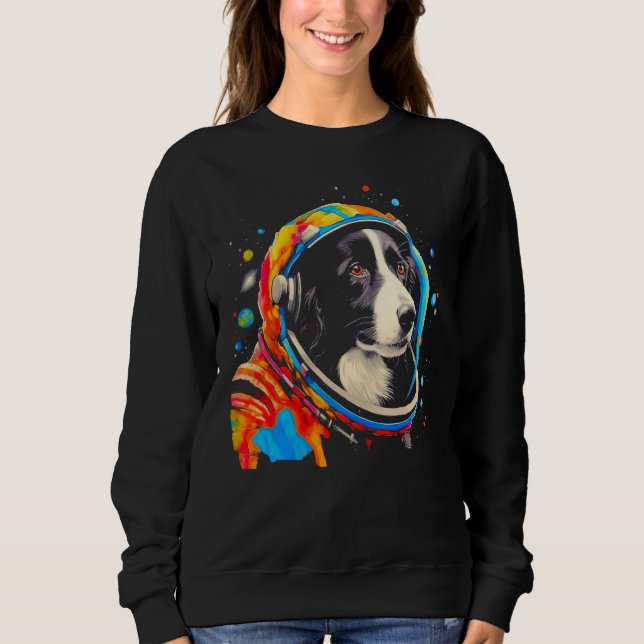 Moletom Border Collie Dog  Astronaut (Frente)