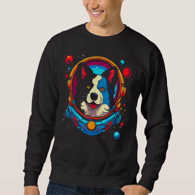 Moletom Border Collie Dog Astronaut (Frente)