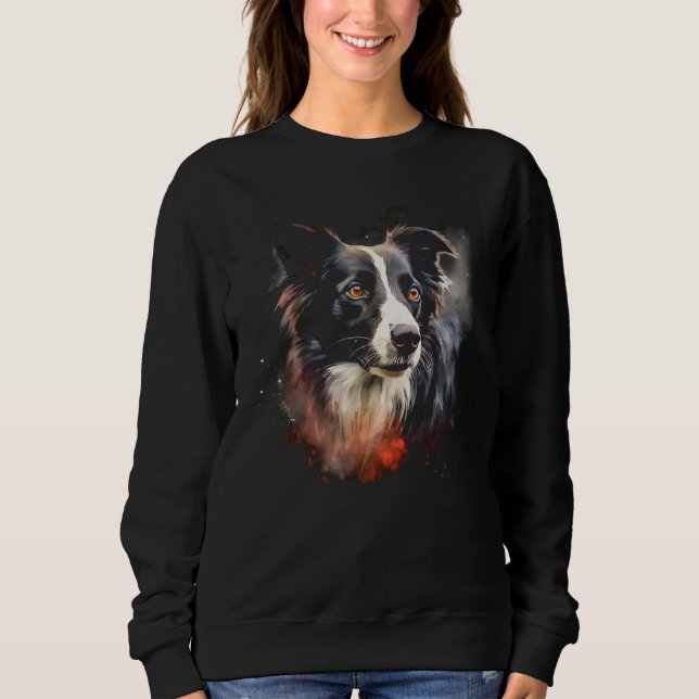 Moletom Border Collie Dog Australian Shepherd Graffiti Art (Frente)