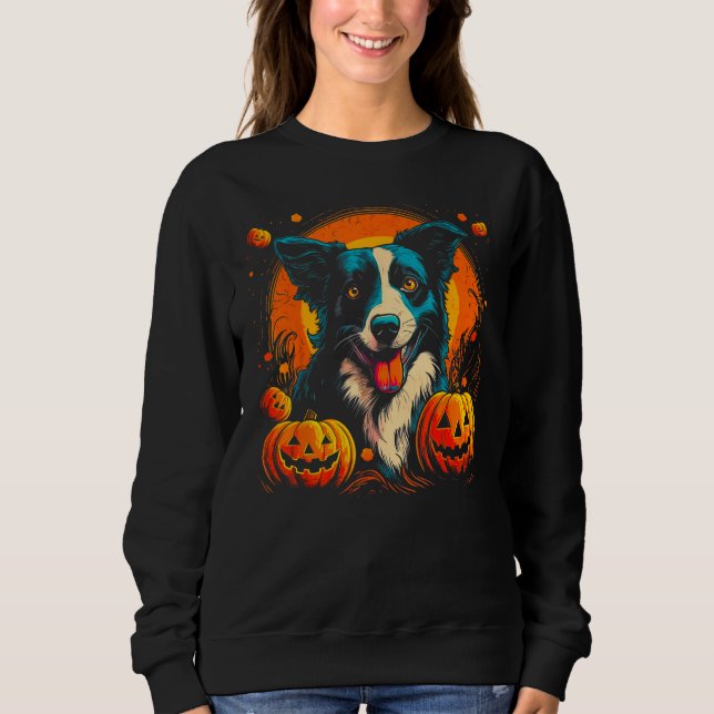 Moletom Border Collie Dog Halloween Theme (Frente)