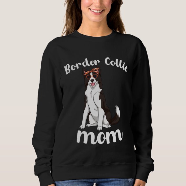 Moletom Border Collie Mom Mothers Day Border Collie Mama D (Frente)