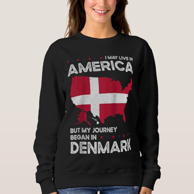 Moletom Born Danish Denmark American USA Citizenship Ragla (Frente)