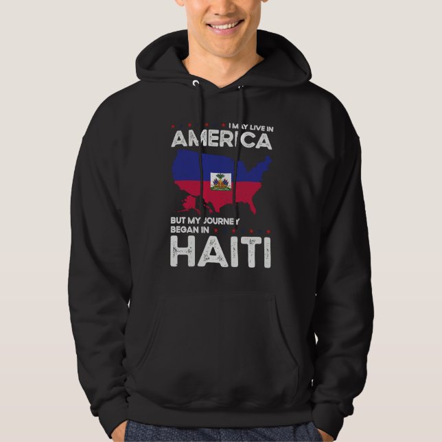 Moletom Born Haitian Haiti American USA Citizenship (Frente)