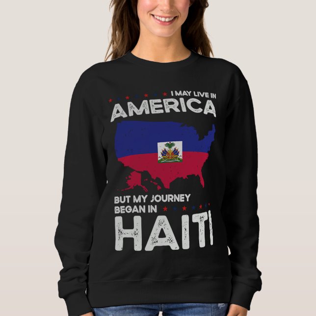 Moletom Born Haitian Haiti American USA Citizenship (Frente)