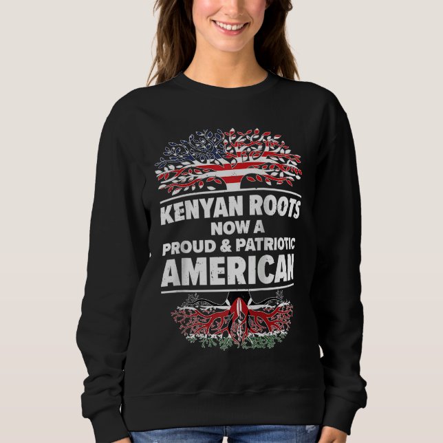 Moletom Born Kenyan Kenya American USA Citizenship Raglan  (Frente)