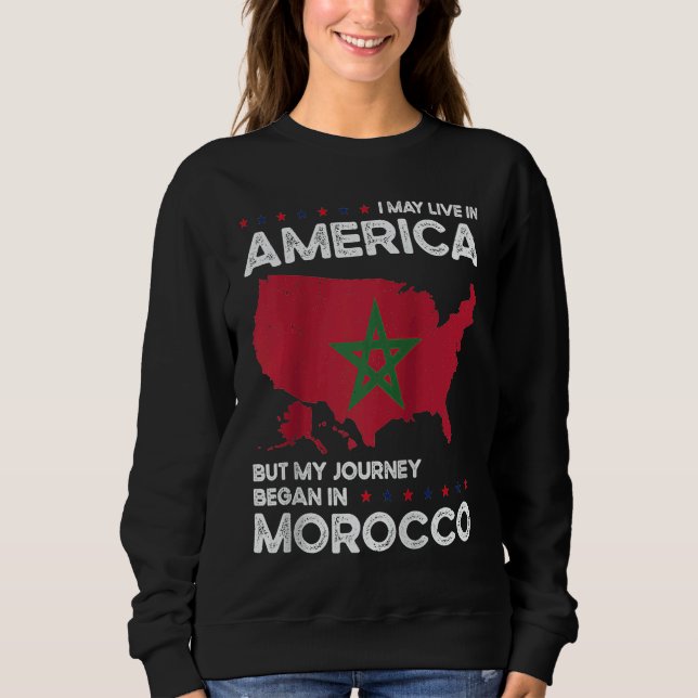 Moletom Born Moroccan Morocco American USA Citizenship Rag (Frente)