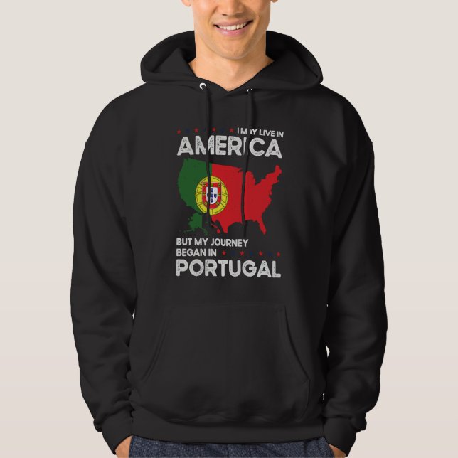 Moletom Born Portuguese Portugal American USA Citizenship  (Frente)