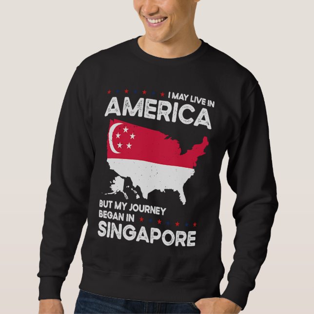 Moletom Born Singaporean Singapore American USA Citizenshi (Frente)