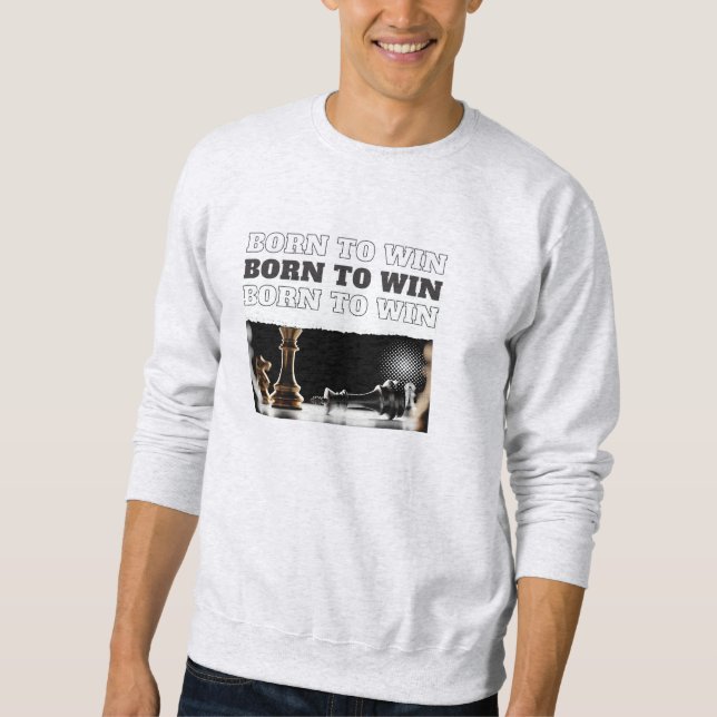 Moletom BORN TO WIN Chess Victory Hoodie – Motivational (Frente)
