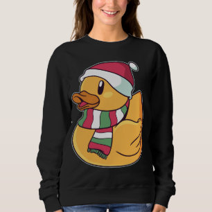Moletom Borracha do Xmas Duckie Duck Dom de Natal Bonito