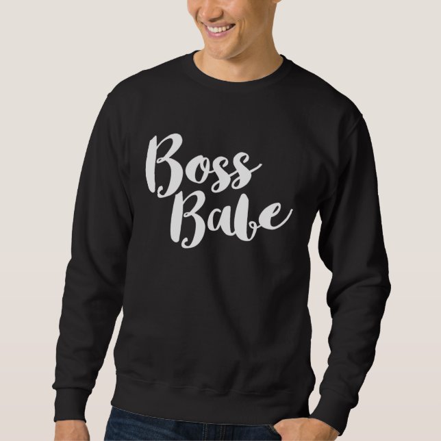 Moletom Boss Babe  cute women s strength girl power solida (Frente)