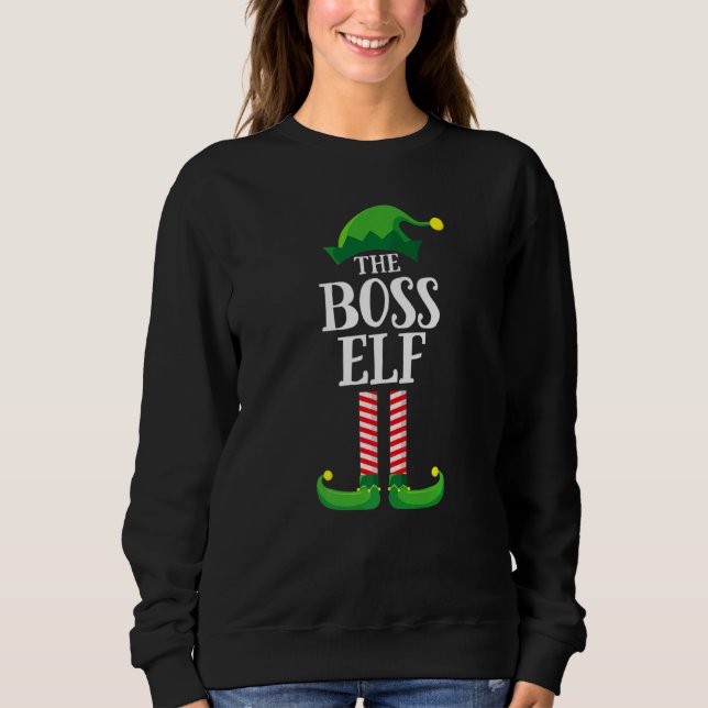 Moletom Boss Elf Matching Family Christmas (Frente)
