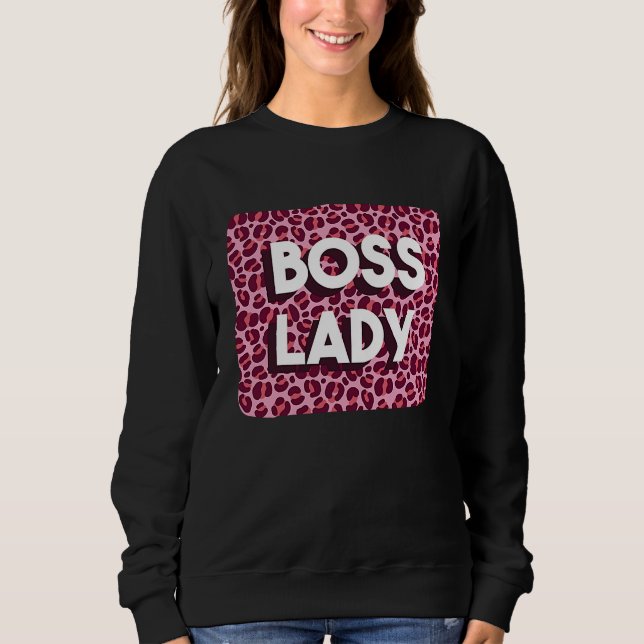 Moletom Boss Lady Powerful Woman Working From Home Feminis (Frente)